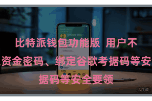 比特派钱包功能版  用户不错成立资金密码、绑定谷歌考据码等安全要领