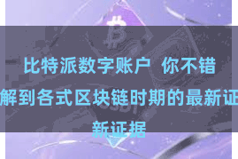 比特派数字账户 你不错了解到各式区块链时期的最新证据