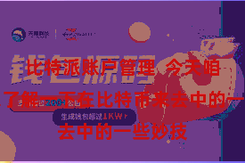 比特派账户管理 今天咱们就来了解一下在比特币来去中的一些妙技
