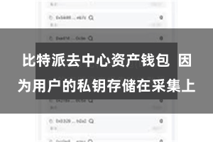 比特派去中心资产钱包  因为用户的私钥存储在采集上